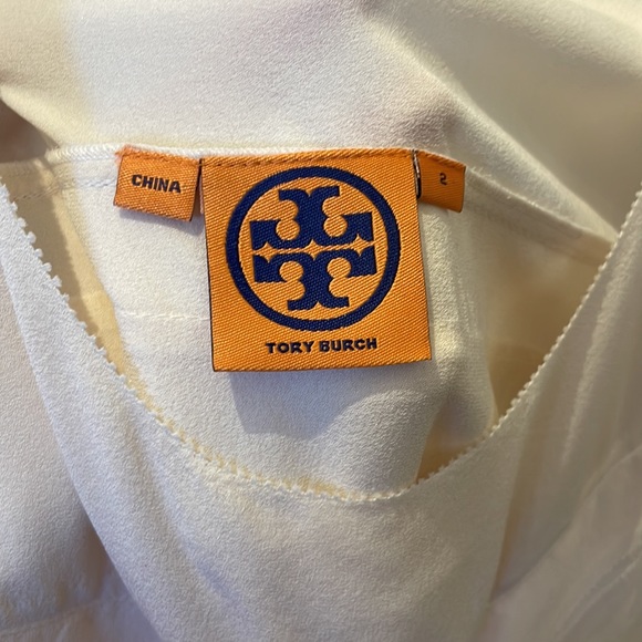 NWOT Tory Burch Crème Coloured Layered Silk Sleeveless Top - Picture 4 of 7